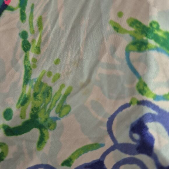 Lilly Pulitzer Girls Little Kinley Special Delivery Lace Blue Pink Dress 12 - Picture 2 of 9